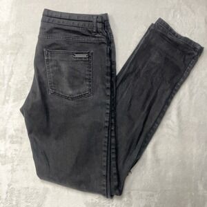 Givenchy Paris Black Tapered Jeans Men's 31x34 Cotton Logo Luxury Knee‎ Holes